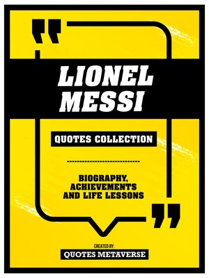 cover image of Lionel Messi--Quotes Collection